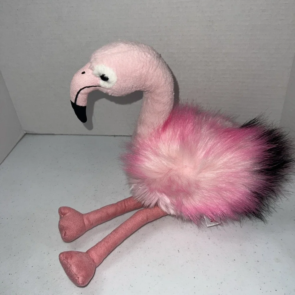 Aurora Luxe Boutique Ava Pink & Black Flamingo Stuffed Plush Toy 15